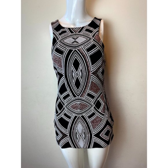 Speechless Women Glitter Bodycon Dress D65721J444 Round Neck Zip Black Silver 9 - Picture 4 of 11